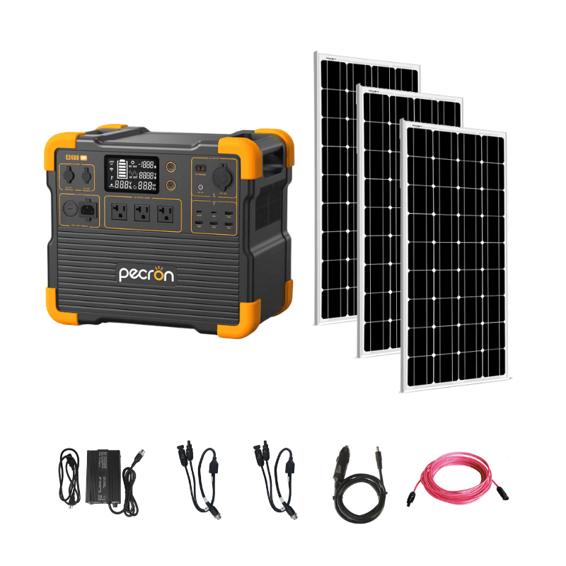 Pecron E2400LFP 2,400W / 2,048Wh Portable Power Station + Choose Your Custom Bundle | LiFePO4 Battery | Expandable Solar Kits | 4-Year Warranty - ShopSolar: Complete Solar Kits + Lifetime Customer Support