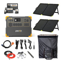 Pecron E3600 LFP 3,600W / 3,072Wh Portable Power Station + Choose Custom Solar Panel Bundle Option | 5-Year Warranty | Complete Solar Kit - ShopSolar.com