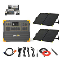 Pecron E3600 LFP 3,600W / 3,072Wh Portable Power Station + Choose Custom Solar Panel Bundle Option | 5-Year Warranty | Complete Solar Kit