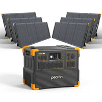 Pecron E3600 LFP 3,600W / 3,072Wh Portable Power Station + Choose Custom Solar Panel Bundle Option | 5-Year Warranty | Complete Solar Kit