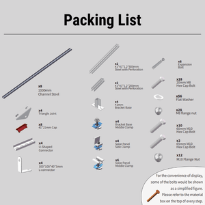 Eco-Worthy Adjustable Solar Panel Mounting Brackets | Fits 5–8 Panels | 18°–60° Tilt | Up to 330 lbs Load | DIY Ground or Flat Roof Mount - ShopSolar: Complete Solar Kits + Lifetime Customer Support