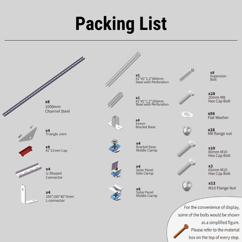 Eco-Worthy Adjustable Solar Panel Mounting Brackets | Fits 5–8 Panels | 18°–60° Tilt | Up to 330 lbs Load | DIY Ground or Flat Roof Mount - ShopSolar: Complete Solar Kits + Lifetime Customer Support
