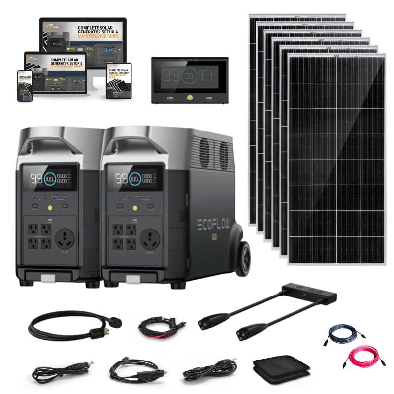 EcoFlow DELTA PRO 120V/240V Solar Kits - 7,200W Portable Power Station Setup + Choose Custom Bundle Option | Complete Solar Kit | 5-Year Warranty - ShopSolar: Complete Solar Kits + Lifetime Customer Support