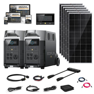 EcoFlow DELTA PRO 120V/240V Solar Kits - 7,200W Portable Power Station Setup + Choose Custom Bundle Option | Complete Solar Kit | 5-Year Warranty - ShopSolar: Complete Solar Kits + Lifetime Customer Support