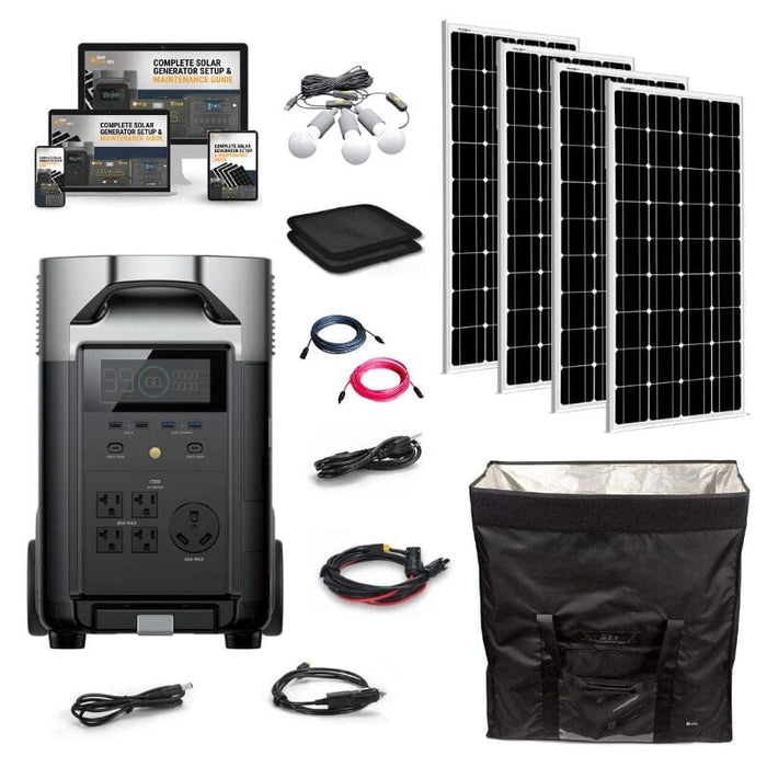 EcoFlow DELTA PRO 120V Solar Kits - 3,600Wh / 3,600W Portable Power Station + Choose Custom Bundle Option | Complete Solar Kit | 5-Year Warranty - ShopSolar.com