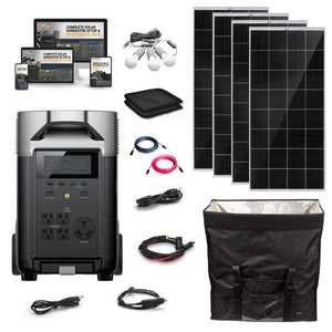 EcoFlow DELTA PRO 120V Solar Kits - 3,600Wh / 3,600W Portable Power Station + Choose Your Custom Bundle Option | Complete Solar Kit | 5-Year Warranty