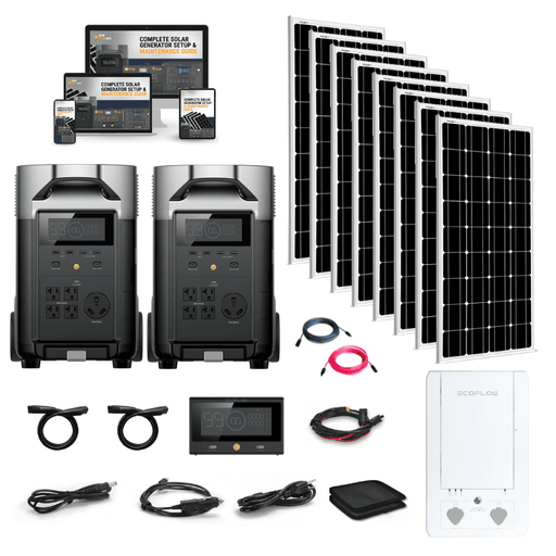 EcoFlow DELTA PRO 120V/240V Solar Kits - 7,200W Portable Power Station Setup + Choose Your Custom Bundle Option | Complete Solar Kit | 5-Year Warranty - ShopSolar.com