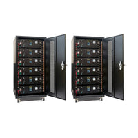 EG4 LL-S Lithium Battery Rack Kit | 30.72kWh | 6 x Server Rack Batteries With Pre-Assembled Enclosed Rack | With Door & Wheels | Busbar Covers - ShopSolar.com