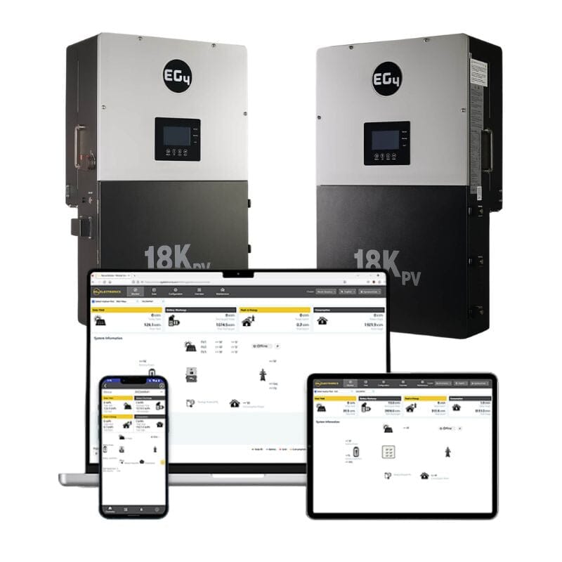 EG4 18K Battery Storage Bundle [14.3kWh-28.6kWh] | Indoor or Outdoor | Includes Conduit Box | 18,000W PV Input / 1,2000W AC Output | 10-Year Warranty - ShopSolar.com