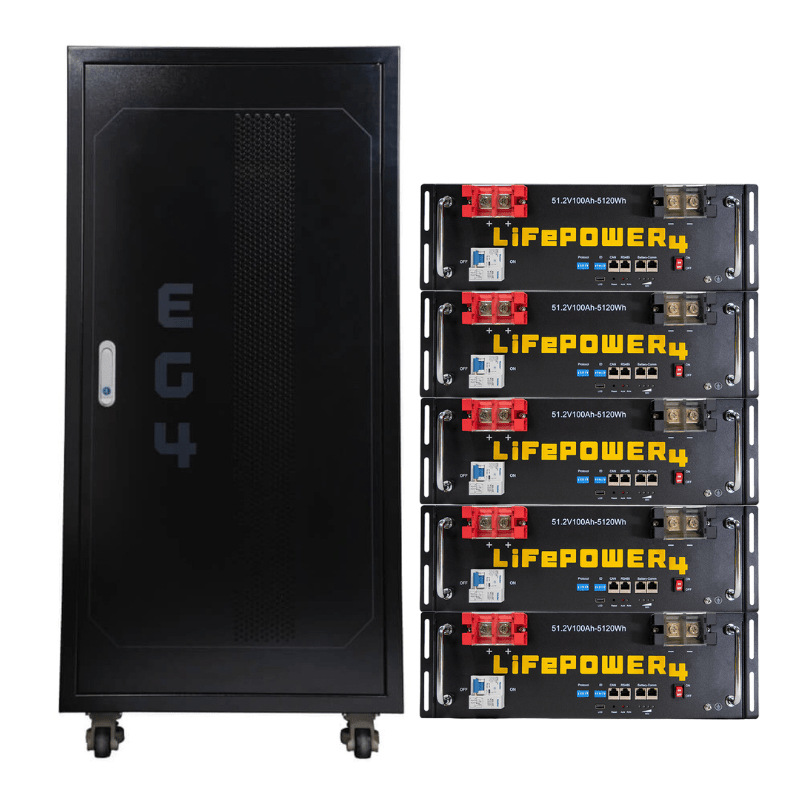 5 Batteries + Rack / EG4 LifePower4 - V2 [2024 Model]