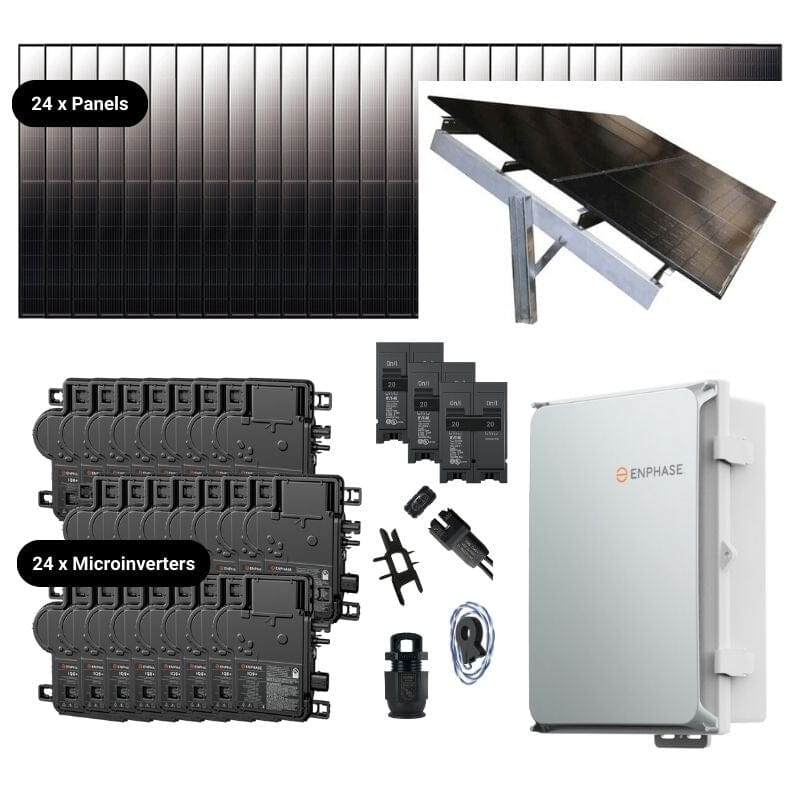 10.56kW Complete Grid-Tied Solar Kit - Enphase or APsystems Microinverters - No Battery [VECTOR MAX]