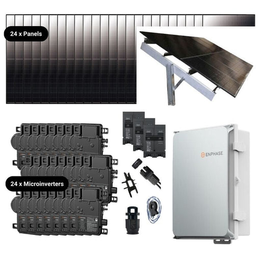 Complete Grid-Tie Solar Kit - 9.48kWp~9.6kWp Solar w/ Microinverters | 24 x Solar Panels [MIK-MAX]