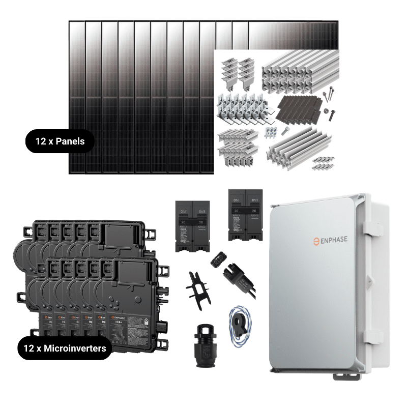 7.92kW Complete Grid-Tied Solar Kit - Enphase or APsystems Microinverters - No Battery [VECTOR PLUS]