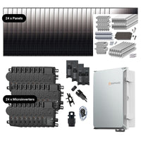 Complete Grid-Tie Solar Kit - 9.48kW ~ 9.6kW Solar w/ Microinverters | 24 x Solar Panels [MIK-MAX]