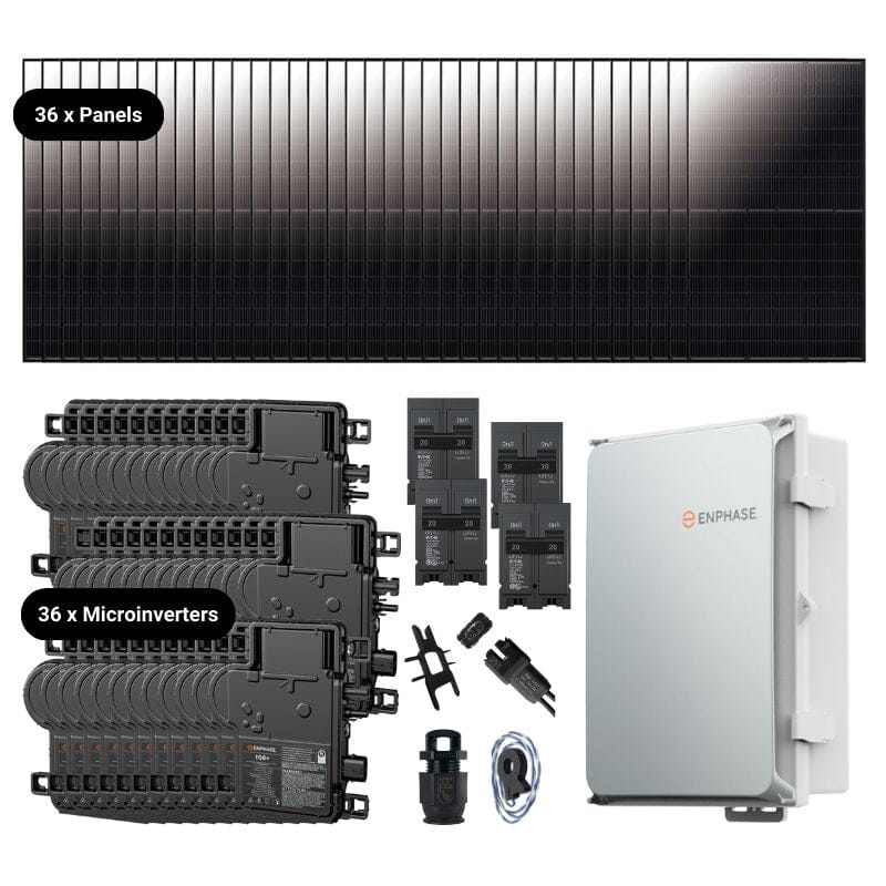 15.84kW Complete Grid-Tied Solar Kit - Enphase or APsystems Microinverters - No Battery [VECTOR PRO]