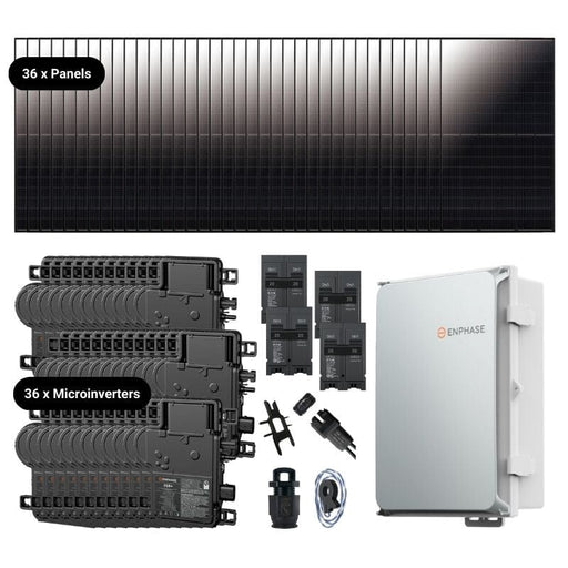 Complete Grid-Tie Solar Kit - 14.22kW ~ 14.4kW Solar w/ Microinverters | 36 x Solar Panels [MIK-PRO]