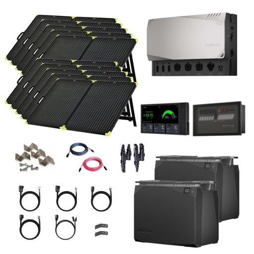 EcoFlow Power Kit - 3,600W 120V Output + [2kWh - 15kWh Lithium Battery Bank] + 400W - 2200W of Solar | Modular & Expandable + Choose Custom Bundle Option | Complete Solar Kit | 5-Year Warranty - ShopSolar.com