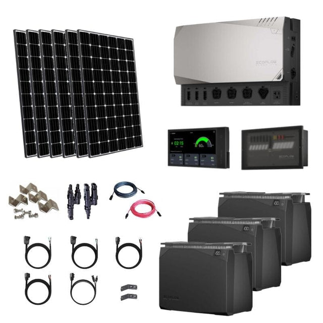 EcoFlow Power Kit - 3,600W 120V Output + [2kWh - 15kWh Lithium Battery Bank] + 400W - 2200W of Solar | Modular & Expandable + Choose Custom Bundle Option | Complete Solar Kit | 5-Year Warranty - ShopSolar.com