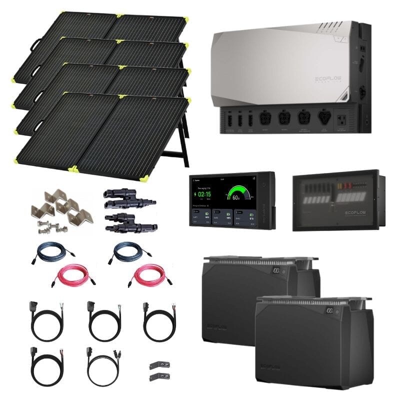 EcoFlow Power Kits 3,600W 120V Output + [2kWh 15kWh Lithium Batter