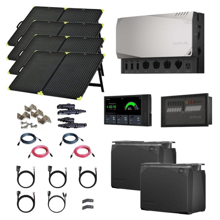 EcoFlow Power Kit - 3,600W 120V Output + [2kWh - 15kWh Lithium Battery Bank] + 400W - 2200W of Solar | Modular & Expandable + Choose Custom Bundle Option | Complete Solar Kit | 5-Year Warranty - ShopSolar.com