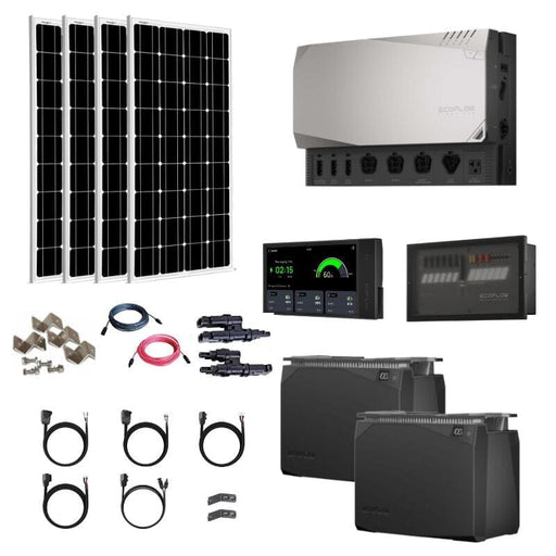 EcoFlow Power Kit - 3,600W 120V Output + [2kWh - 15kWh Lithium Battery Bank] + 400W - 2200W of Solar | Modular & Expandable + Choose Custom Bundle Option | Complete Solar Kit | 5-Year Warranty - ShopSolar.com