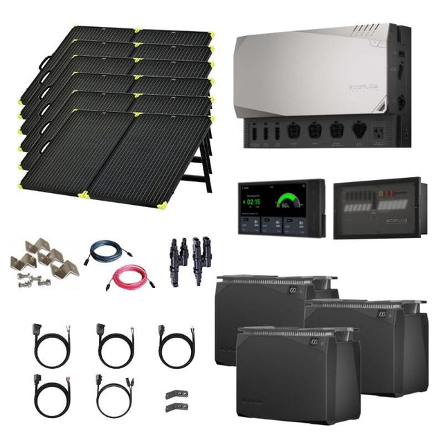 EcoFlow Power Kit - 3,600W 120V Output + [2kWh - 15kWh Lithium Battery Bank] + 400W - 2200W of Solar | Modular & Expandable + Choose Custom Bundle Option | Complete Solar Kit | 5-Year Warranty - ShopSolar.com