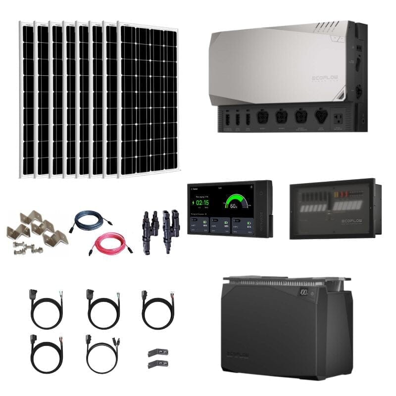 EcoFlow Power Kits 3,600W 120V Output + [2kWh 15kWh Lithium Batter