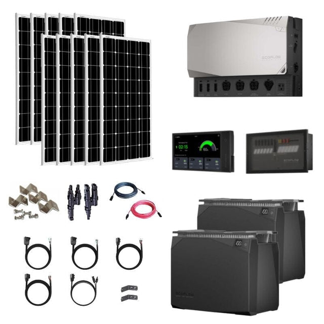 EcoFlow Power Kit - 3,600W 120V Output + [2kWh - 15kWh Lithium Battery Bank] + 400W - 2200W of Solar | Modular & Expandable + Choose Custom Bundle Option | Complete Solar Kit | 5-Year Warranty - ShopSolar.com