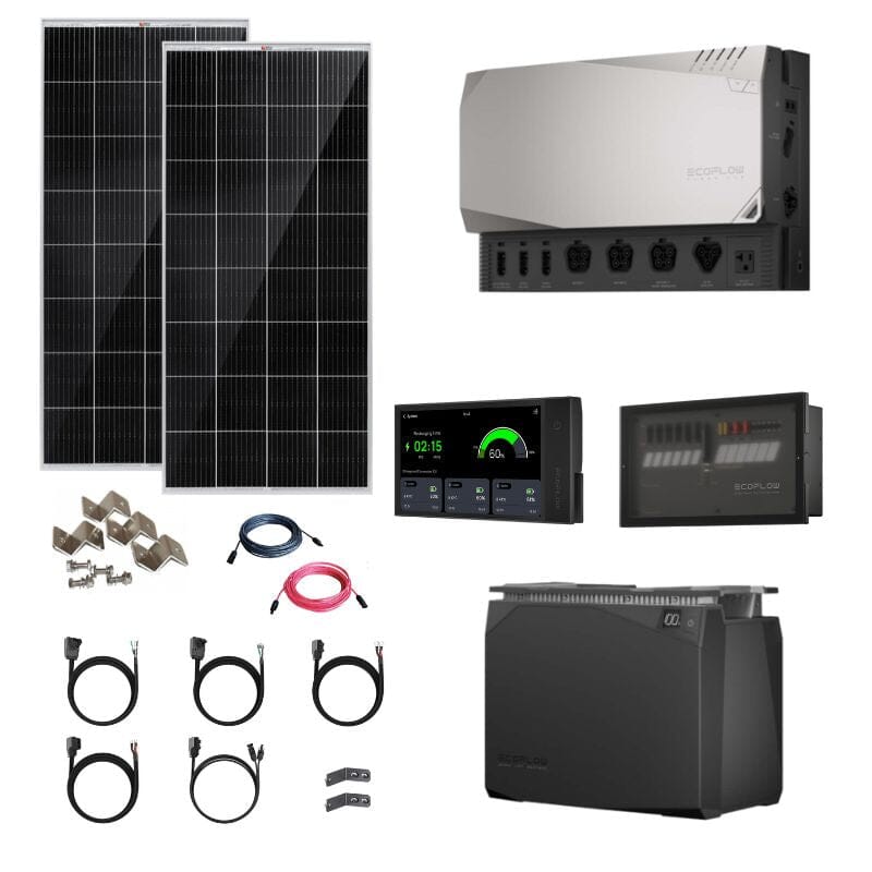 EcoFlow Power Kits - 3,600W 120V Output + [2kWh - 15kWh Lithium Battery Bank] + 400W - 2200W of Solar | Modular & Expandable + Choose Custom Bundle Option | Complete Solar Kit | 5-Year Warranty - ShopSolar: Complete Solar Kits + Lifetime Customer Support