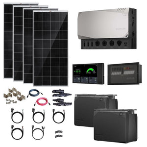 EcoFlow Power Kits - 3,600W 120V Output + [2kWh - 15kWh Lithium Battery Bank] + 400W - 2200W of Solar | Modular & Expandable + Choose Custom Bundle Option | Complete Solar Kit | 5-Year Warranty