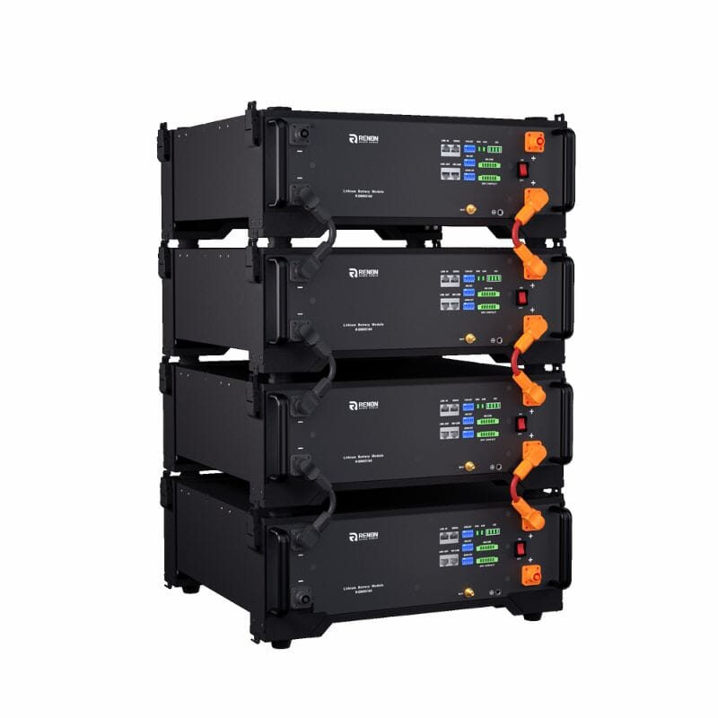 RENON E Series EBrick 5.12 kWh LiFePO4 Stackable Battery Module | 51.2 V | Rack‑Mount | Heated or Standard | 20-Yr Design Life | Expandable - ShopSolar.com