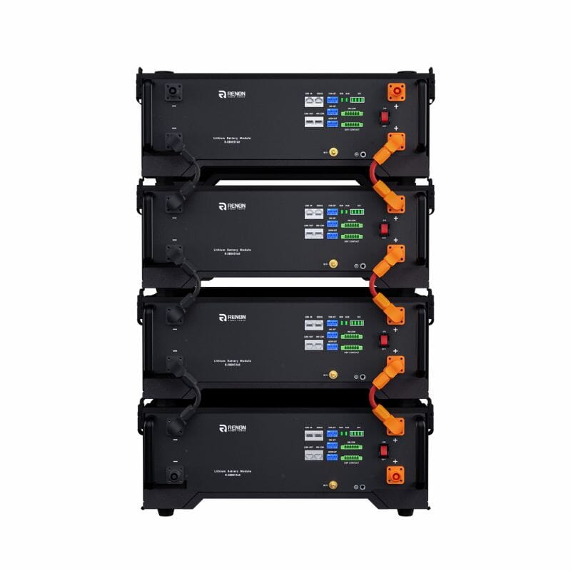 RENON E Series EBrick 5.12 kWh LiFePO4 Stackable Battery Module | 51.2 V | Rack‑Mount | Heated or Standard | 20-Yr Design Life | Expandable - ShopSolar.com