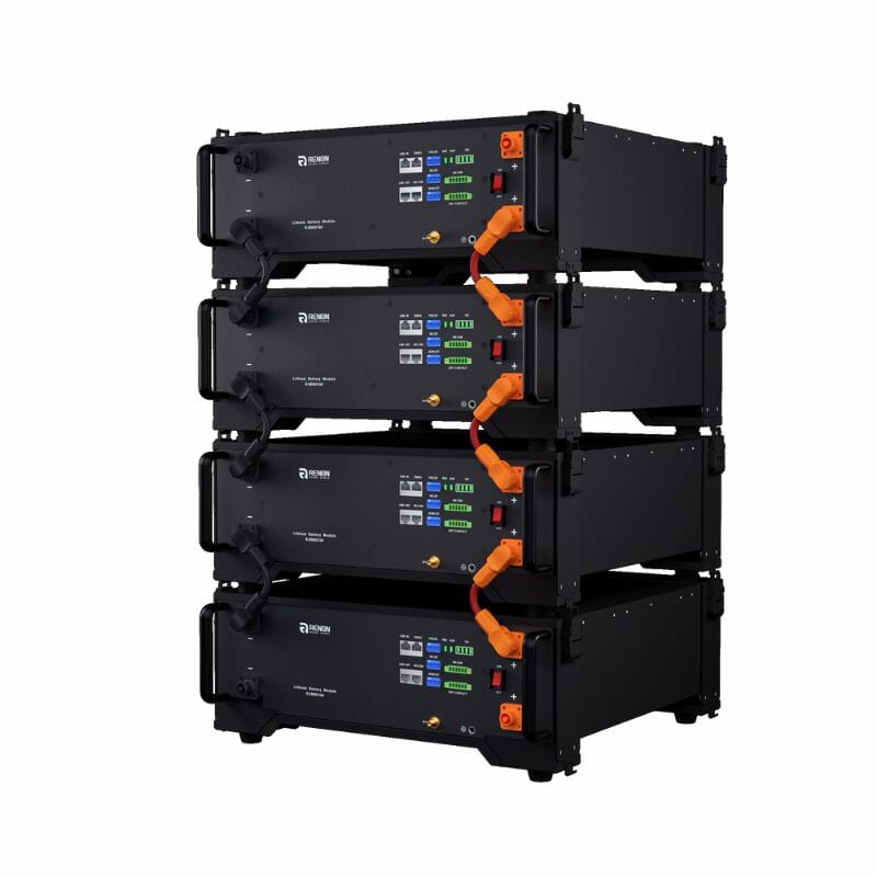 RENON E Series EBrick 5.12 kWh LiFePO4 Stackable Battery Module | 51.2 V | Rack‑Mount | Heated or Standard | 20-Yr Design Life | Expandable - ShopSolar.com