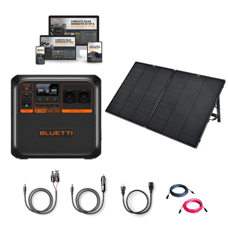BLUETTI Premium 150 [AC180P] Portable Power Station + Choose Your Custom Your Custom | 3,500 Cycles | 5‑Year Warranty | Complete Solar Generator Kit - ShopSolar: Complete Solar Kits + Lifetime Customer Support