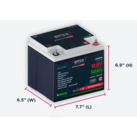 Epoch 12V 50Ah | Bluetooth | LiFePO4 Battery - Epoch Essentials - ShopSolar.com