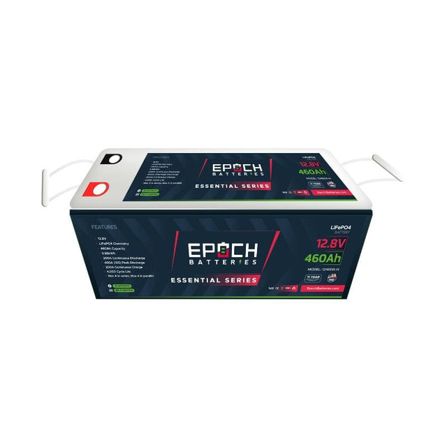 Epoch 12V 105Ah, 300Ah or 460Ah | Heated & Bluetooth | LiFePO4 Battery Essentials - ShopSolar.com