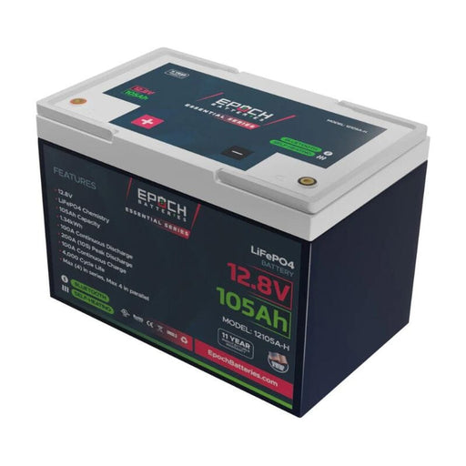 Epoch 12V 105Ah, 300Ah or 460Ah | Heated & Bluetooth | LiFePO4 Battery Essentials - ShopSolar.com