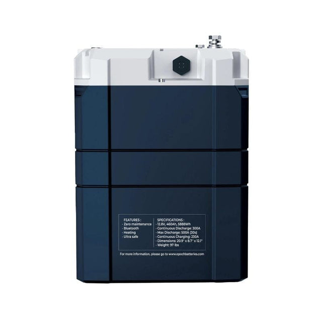 Epoch 12V 460Ah | Heated & Bluetooth & Victron Comms | LiFePO4 Battery - ShopSolar.com