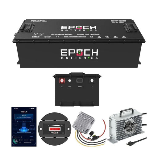 Epoch 48V 160Ah Lithium (LiFePO4) Golf Cart Battery - Complete Kit - ShopSolar.com