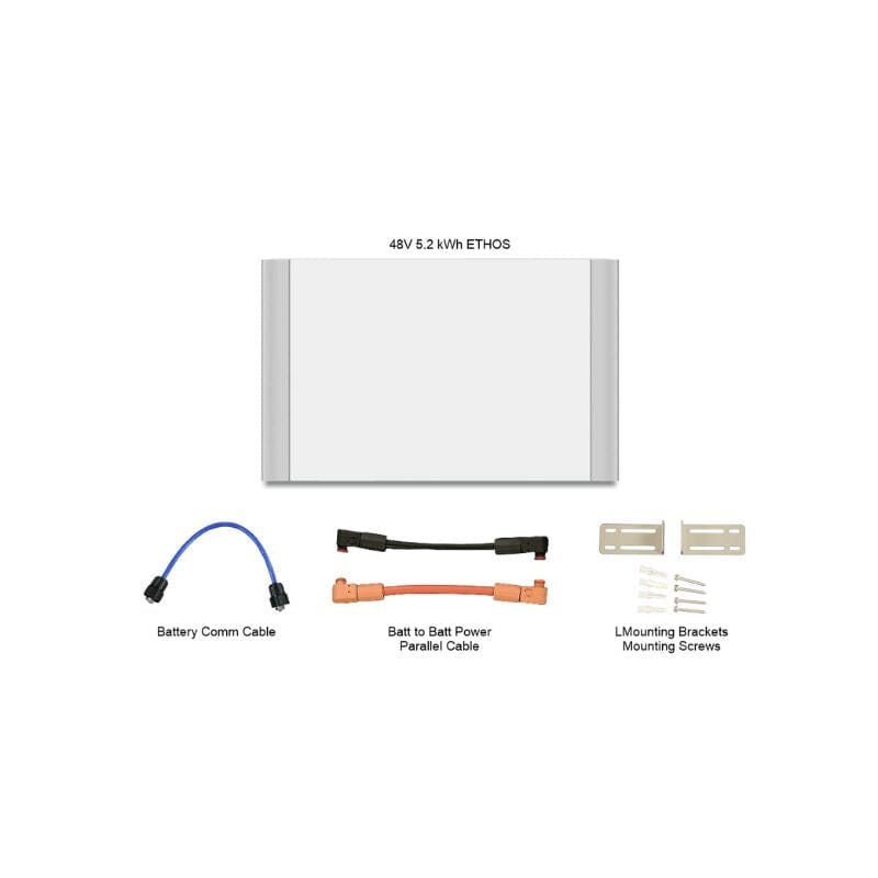 BigBattery 48V ETHOS Stackable Battery [Choose Capacity: 10kWh-30kWh] | On-Grid or Off-Grid | UN9540, UL1973, CE | 10-Year Warranty - ShopSolar.com