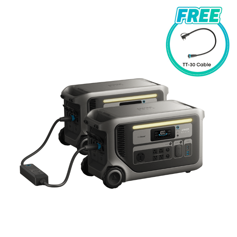 Anker SOLIX F3000 Dual Kits | 4,096Wh - 6,144Wh | 2 x 2,000W AC Output | Stackable, Expandable & Portable Backup Power | 5-Year Warranty - ShopSolar: Complete Solar Kits + Lifetime Customer Support