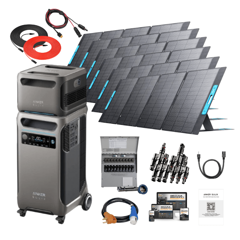 Anker F3800 + Transfer Switch + Exp. Battery + 6 x 400W Anker Solar Panel