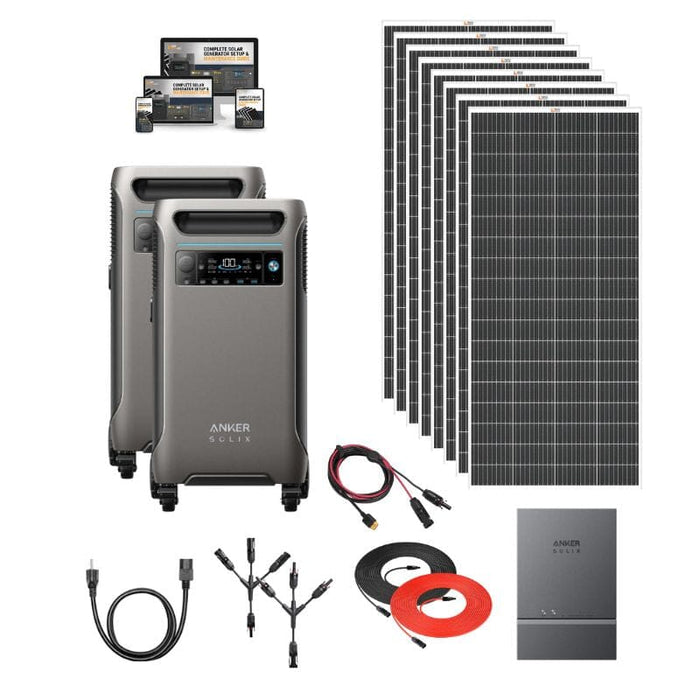 Anker F3800 Solutions: Smart Home Power Back-up Kit + Choose Your Custom Bundle | Complete Solar Kit