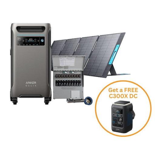 Anker SOLIX F3800 Branded Kits: 3,840Wh / 6,000W Solar Power Station + Anker 400W Solar Panels | Choose Your Bundle | 5-Year Warranty | Complete Solar Kit