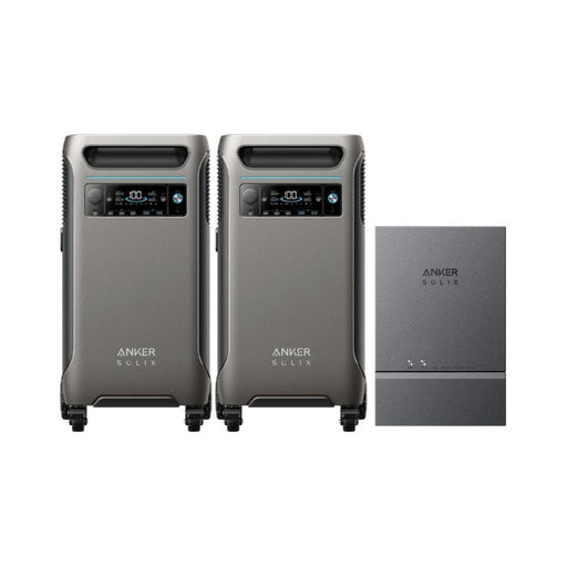 2 x Anker SOLIX F3800 | 12000W, 7.68kWh + Smart Home Power Kit - ShopSolar.com