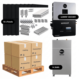 4.4kW Complete Solar Kit - EG4 6000XP Inverter - 10-16kWh Lithium Battery [PRIME PLUS]