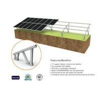 Chiko USA GroundFlex U2V Solar Panel Ground Mount Kit | Ground Screws - ShopSolar.com