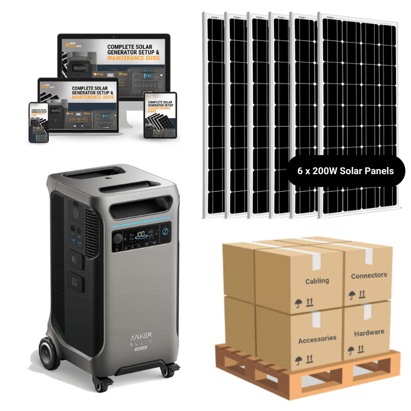 Anker F3800 [PLUS] - 3,840Wh / 6,000W Portable Power Station | 120V/240V Output | 3,200W Solar Input | Choose Your Bundle Option | 5-Year Warranty - ShopSolar: Complete Solar Kits + Lifetime Customer Support