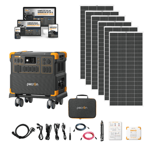 Pecron E3800LFP Portable Power Station | 4,200W 3,840Wh LiFePO4 | 3,000W Solar + 3,200W AC Fast Charging | UPS | Expandable | 3+2 Yr Warranty - ShopSolar: Complete Solar Kits + Lifetime Customer Support