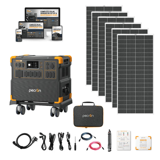 Pecron E3800LFP Portable Power Station | 4,200W 3,840Wh LiFePO4 | 3,000W Solar + 3,200W AC Fast Charging | UPS | Expandable | 3+2 Yr Warranty - ShopSolar: Complete Solar Kits + Lifetime Customer Support